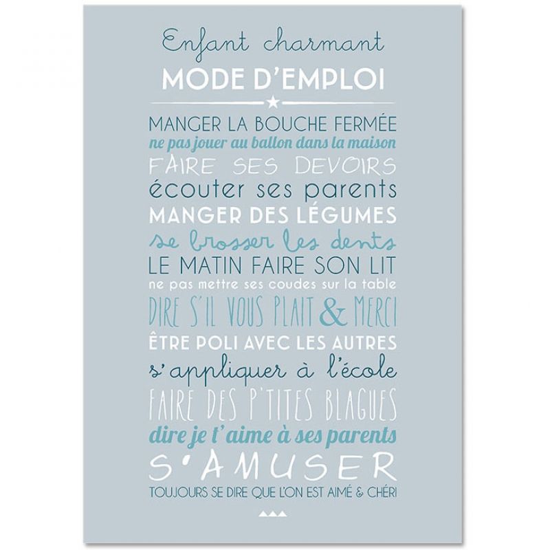 Carte Enfant Charmant (15 x 21 cm) Mes Mots Déco