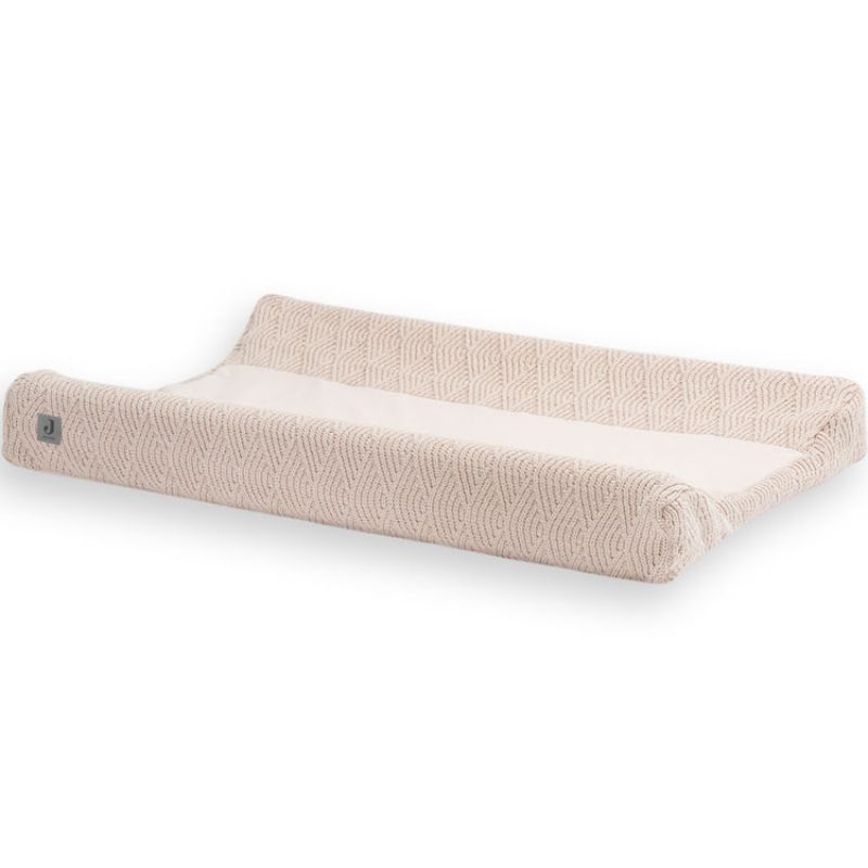 Housse de matelas à langer en tricot rose pâle (50 x 70 cm) Jollein