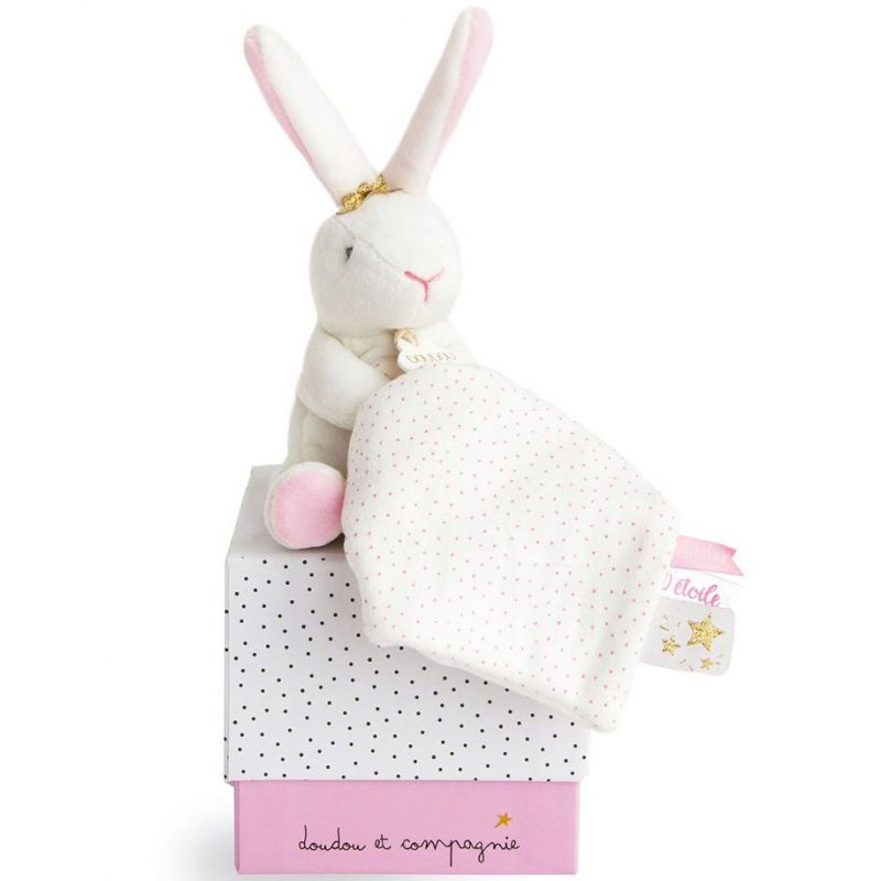 Coffret doudou Lapin étoile Poudre de Perlidoudou (10 cm) Doudou et Compagnie