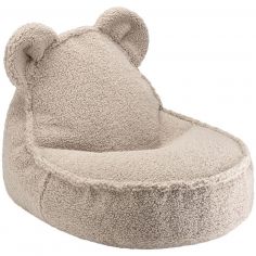 Pouf ours Biscuit molletonné - Wigiwama