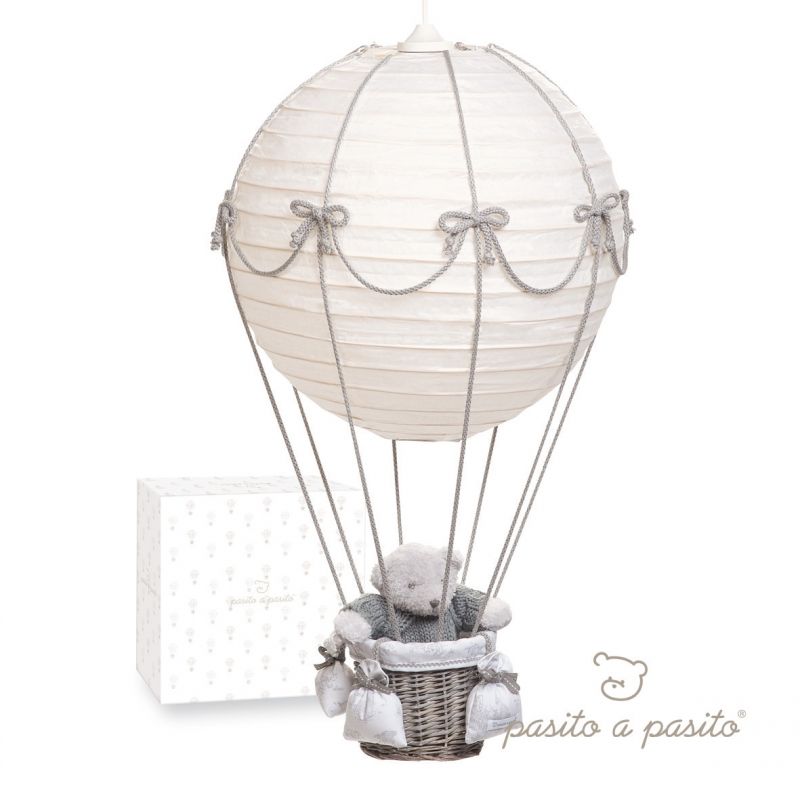 Lampe montgolfière Toile de Jouy Pasito a pasito