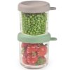 Lot de 2 pots de conservation en verre 250 ml gris et vert d'eau Béaba Ambiance 3