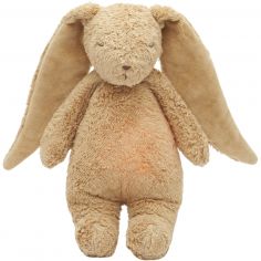 Peluche veilleuse lapin nature bio avec sons & lumières cappuccino 2.0 - Moonie