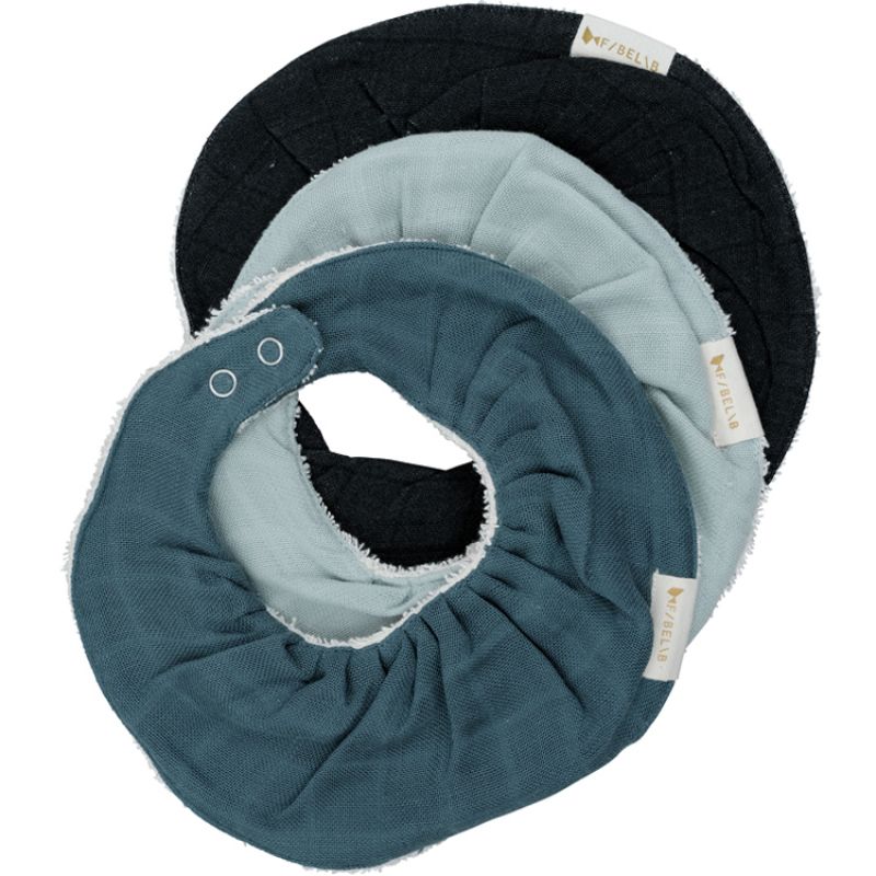 Lot de 3 bavoirs bandanas Moon Beam Fabelab