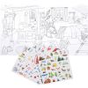 Cahier de coloriage avec 195 stickers L'explorateur  par Moulin Roty