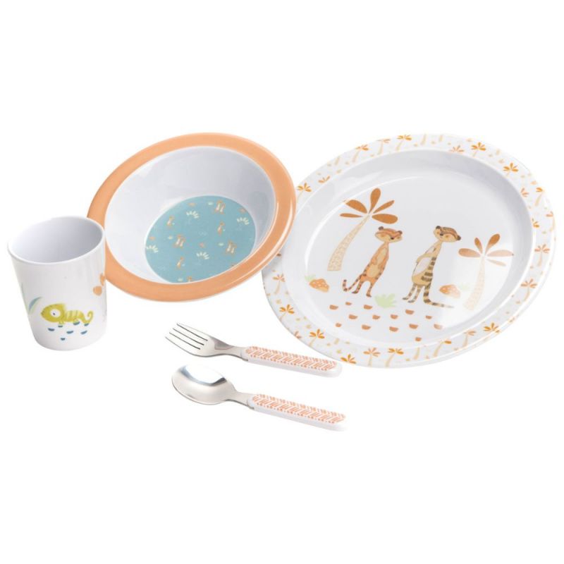 Coffret repas Gaston le caméléon (5 pièces) Amadeus Les Petits