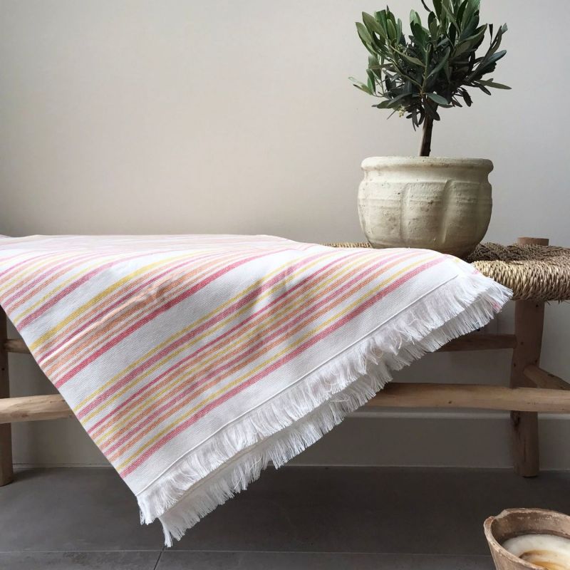 Fouta Tangerine (100 x 180 cm) L'oiseau bateau Ambiance 2