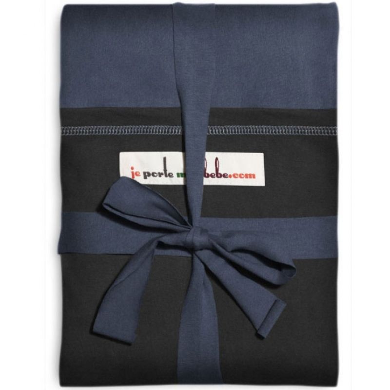 Echarpe de portage L'Originale bleu nuit poche noire Love Radius