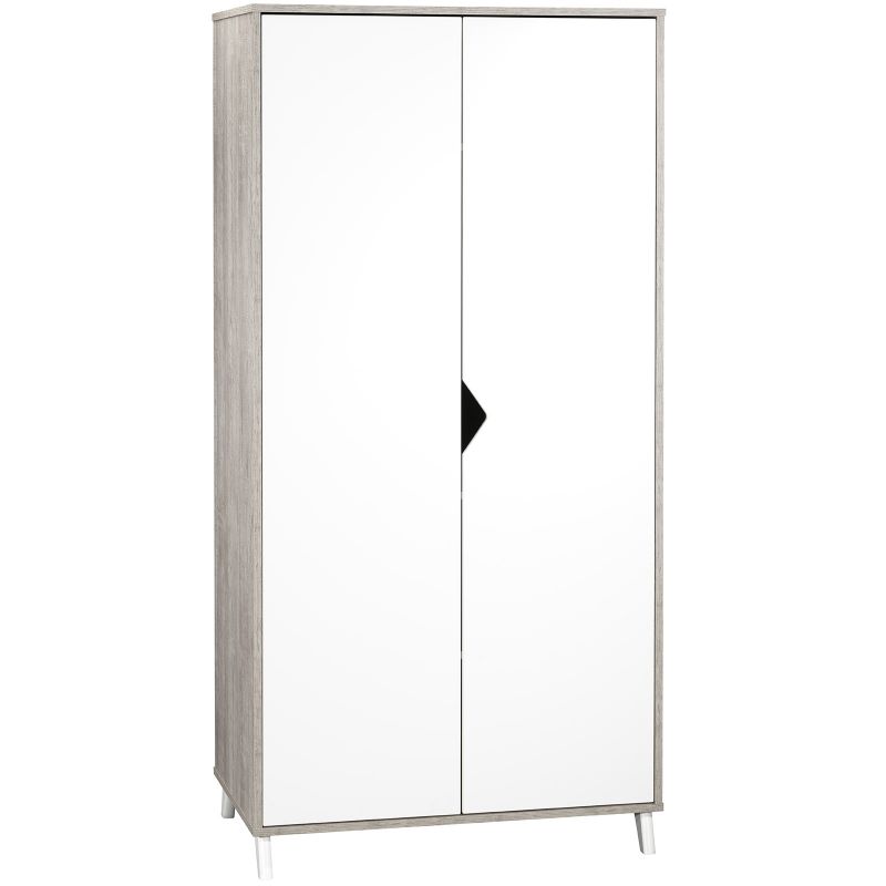 Armoire 2 portes Scandi gris Baby Price
