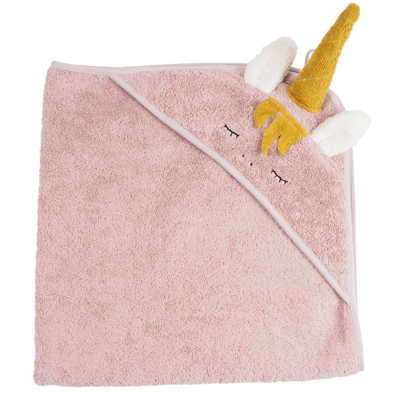 Cape de bain Licorne rose (80 x 80 cm) Kikadu