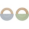 Lot de 2 anneaux de dentition Rainbow Dusty Blue/Green - OYOY Mini