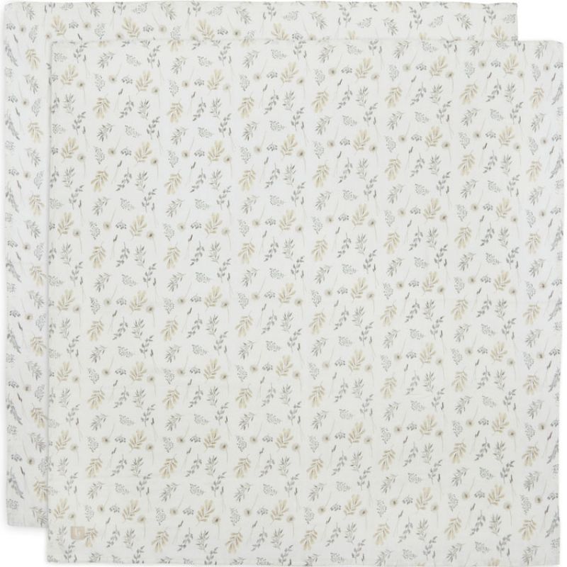 Lot de 2 maxi langes en coton Wild Flowers (115 x 115 cm) Jollein