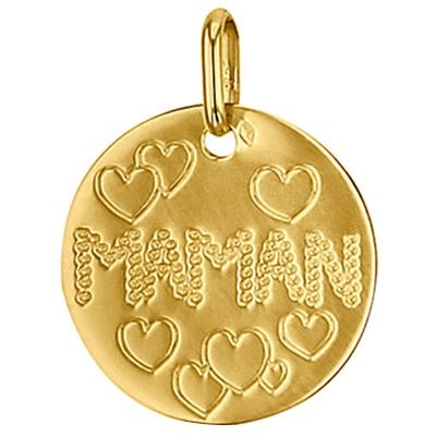 Médaille ronde Maman 16 mm (or jaune 750°) Premiers Bijoux
