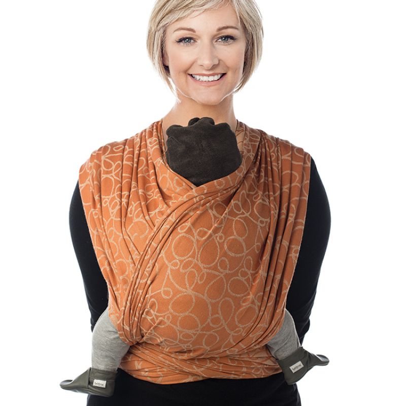 Echarpe de portage BB-Slen Jacquard coton bio caramel (4,2 mètres) Babylonia carriers