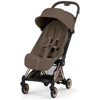 COŸA Style 2026 Poussette ultra-compacte et Châssis Rose Gold Coconut Brown Cybex