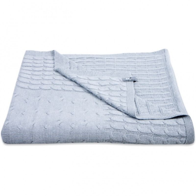 Couverture Cable Uni gris (70 x 95 cm) Baby's Only