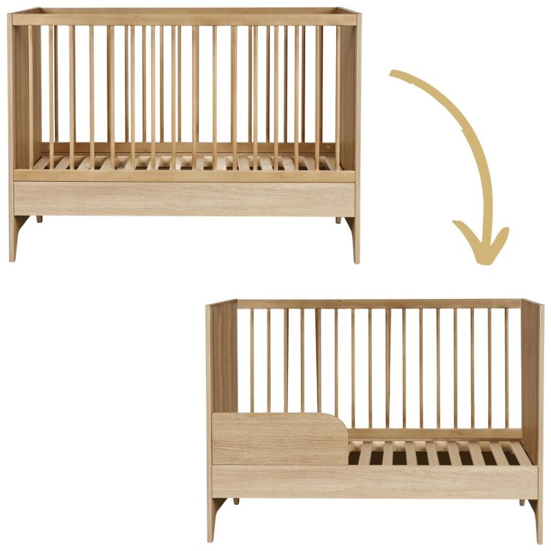 Lit évolutif Tsugi Honey Ash (60 x 120 cm) Quax Produit 1