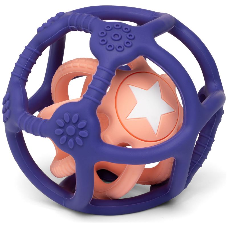 Lot de 2 balles sensorielles en silicone Bleu et rose Little L Produit 1