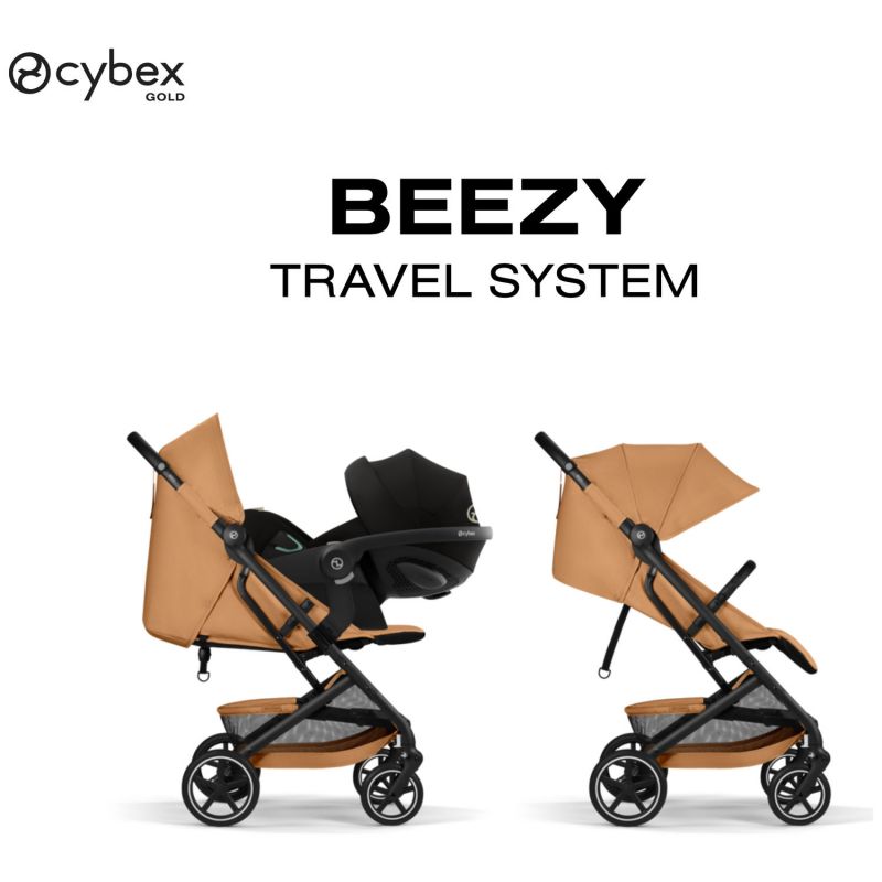 Poussette Compacte et Citadine Beezy 2026 Châssis Noir Cinnamon Yellow Cybex Produit 5