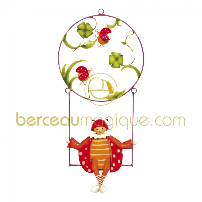 Mobile balanciel Coccinelle cerise L'oiseau bateau