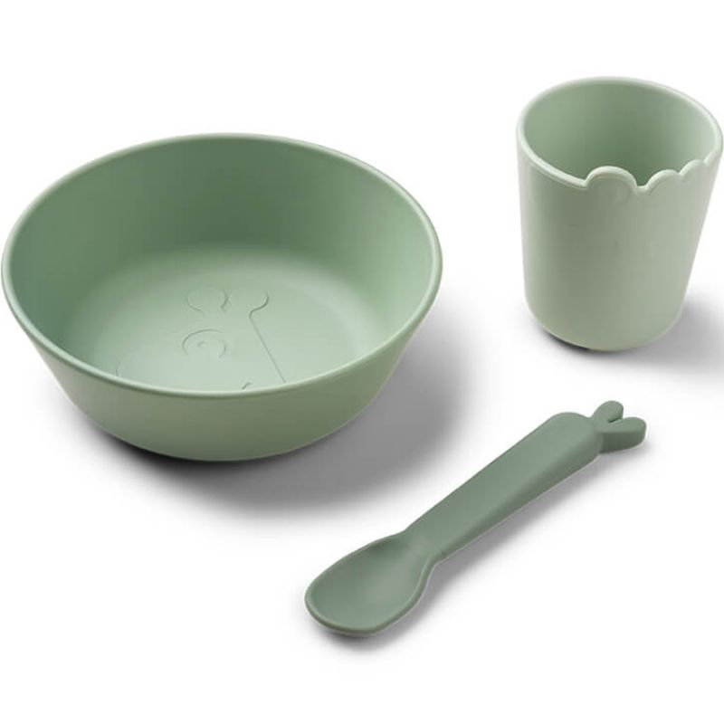 Coffret repas Kiddish Premier repas Vert (3 pièces) Done by Deer
