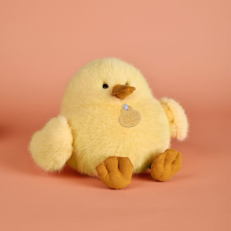 Peluche poussin Piou jaune (15 cm) Doudou et Compagnie Ambiance 4