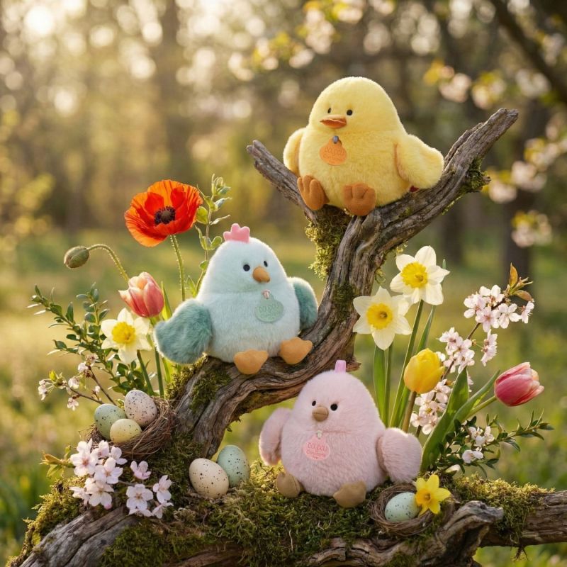 Peluche poussin Piou jaune (15 cm) Doudou et Compagnie Ambiance 8