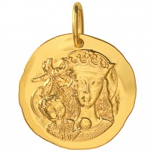 Médaille Vierge au Lys recto/verso 18 mm (or jaune 750°)   par Monnaie de Paris
