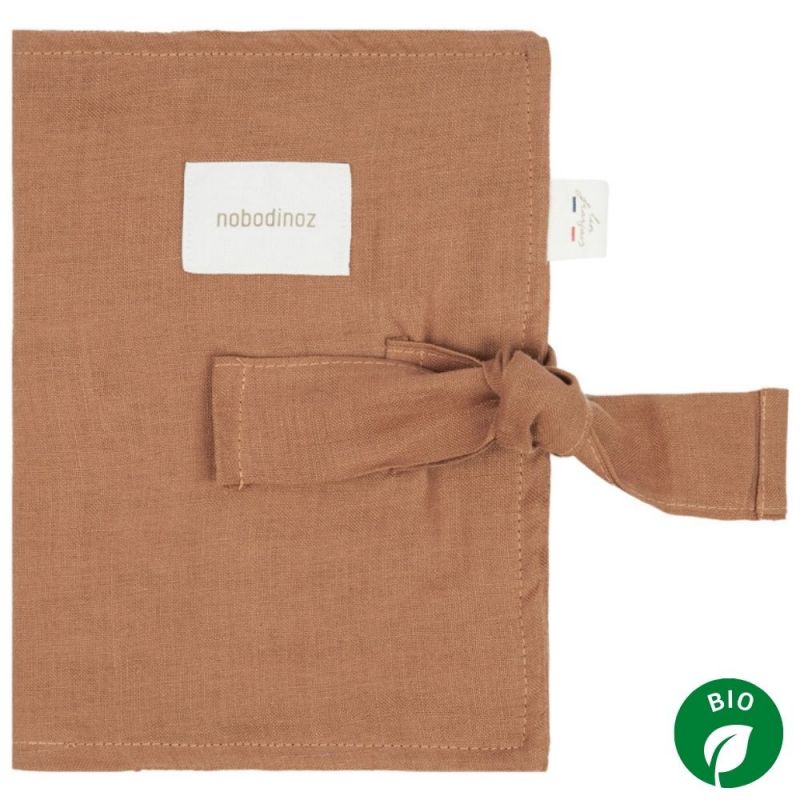 Protège carnet de santé Lin français noisette Nobodinoz