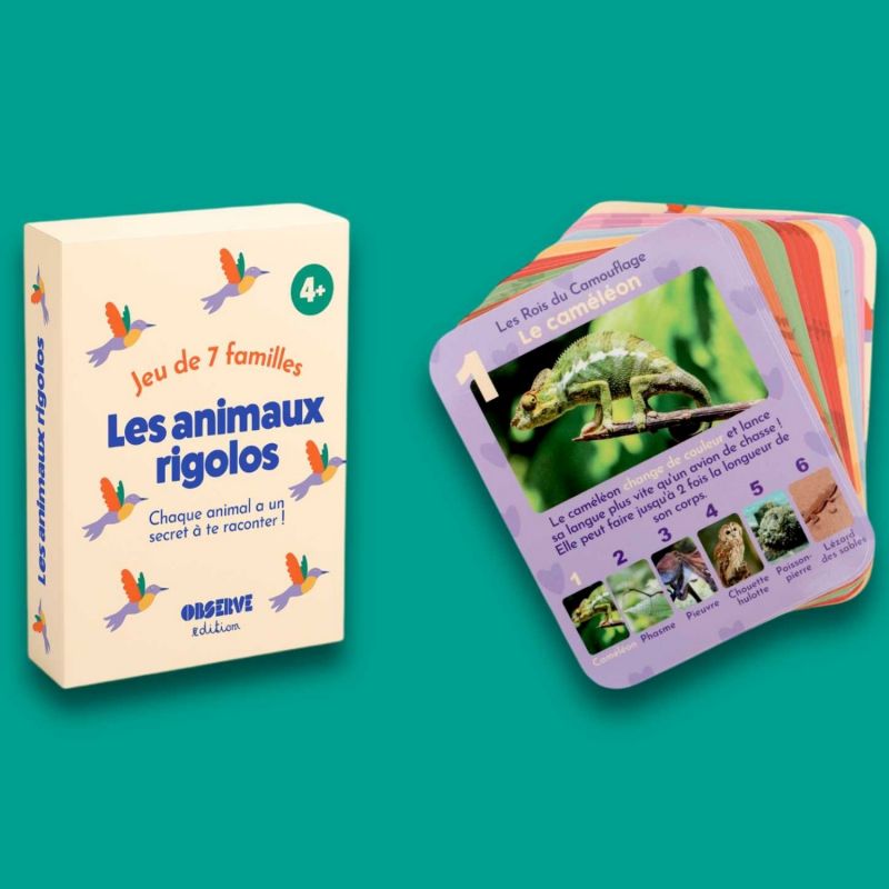 Jeu de 7 familles Animaux Rigolos Observe Édition Produit 8