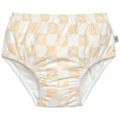 Maillot de bain couche Check Pattern vanille et écru (13-18 mois) - Lässig 