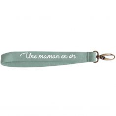 Porte clés court vert amande (personnalisable) - Les Griottes