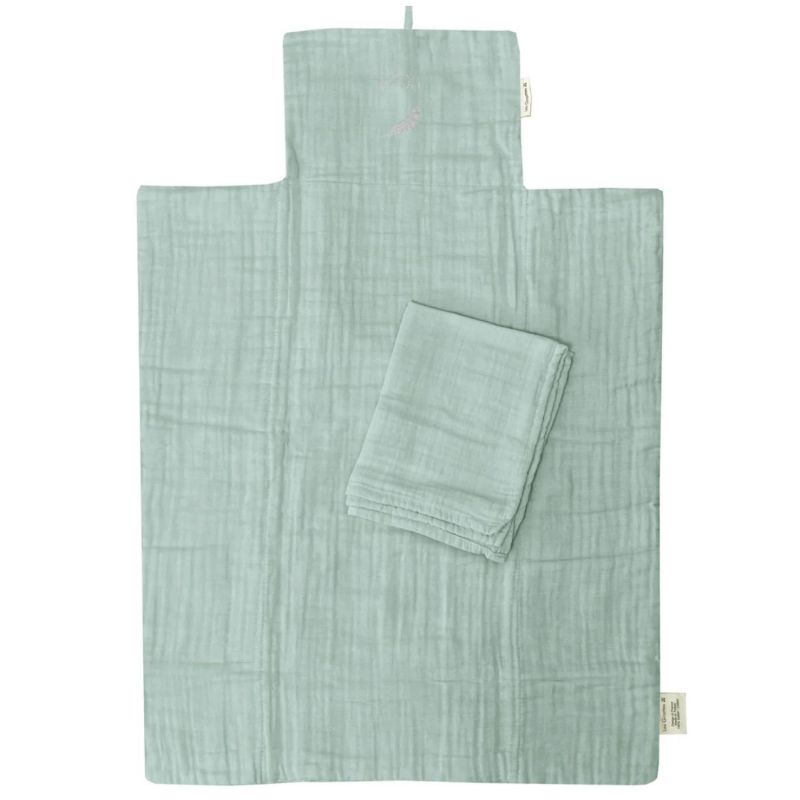 Tapis à langer nomade Vert amande (personnalisable) Les Griottes Produit 1
