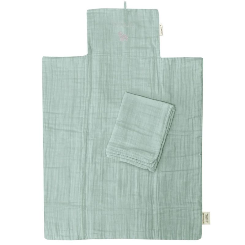 Tapis à langer nomade Vert amande (personnalisable) Les Griottes Produit 3