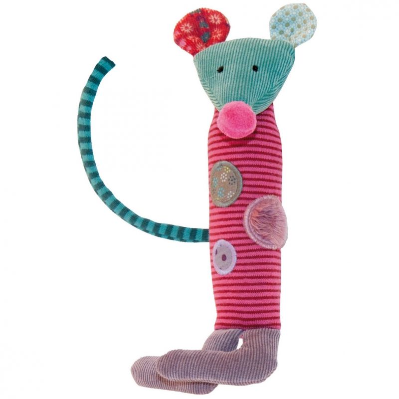 Hochet pouët souris Les jolis pas beaux (18cm) Moulin Roty