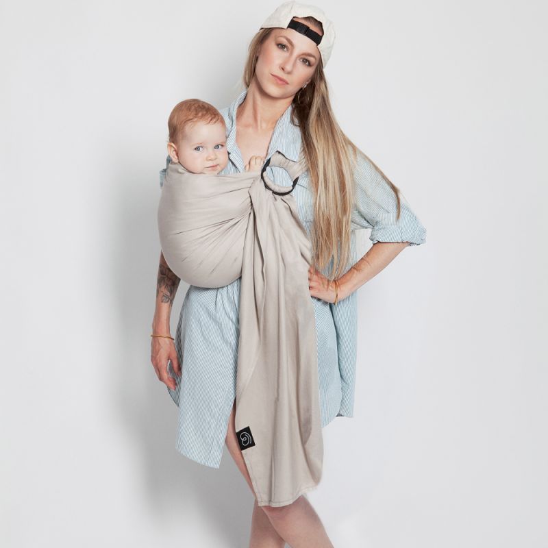 Echarpe de portage Sling tissée sans nœud Or blanc Love Radius Produit 1