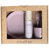 Coffret repas Round Soft Lilac (4 pièces)  par Mushie