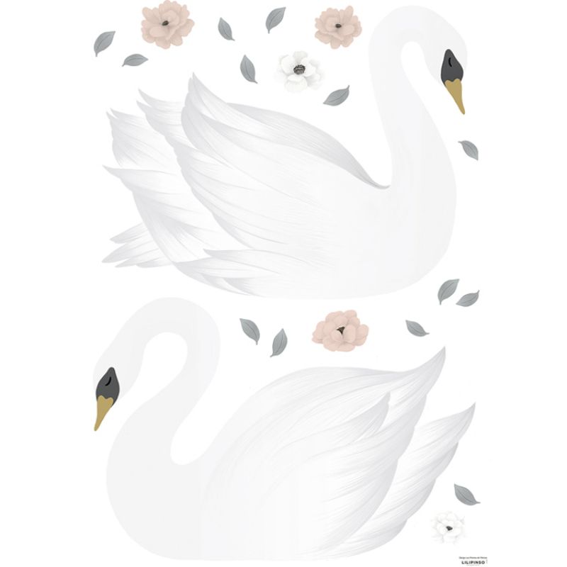 Planche de stickers Les cygnes Lilipinso