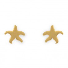 Boucles d'oreilles Nature étoile (vermeil doré)  par Coquine