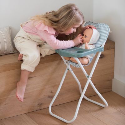 Chaise haute bébé pour poupée - Rehausseur de table pour poupée