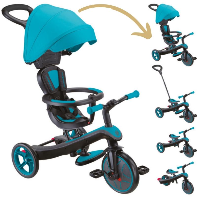 Tricycle Trike Explorer Foldable V2 4 en 1 Turquoise Globber Produit 1