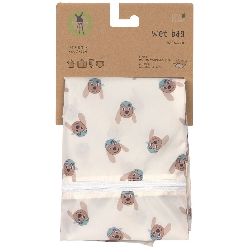 Lot de 2 sacs étanches pour vêtements mouillés Tiny Team Chien Lässig Packaging 9