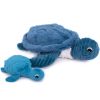 Peluche Les Ptipotos Sauvenou maman et bébé tortue bleu (29 cm)  par Les Déglingos