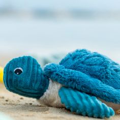 Peluche Les Ptipotos Sauvenou maman et bébé tortue bleu (29 cm)