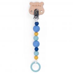 Attache-tétine bois et silicone hamster Puce et Pilou