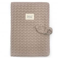 Protège carnet de santé Knot Gofre Latte - Babyshower