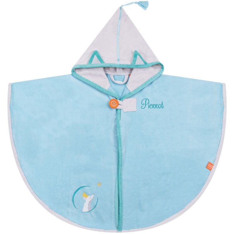 Cape de bain renard bleu (personnalisable) L'oiseau bateau