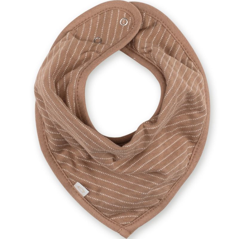 Bavoir bandana Jersey Stripe Dunes marron Bemini