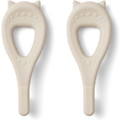 Nattou Brosse à dent bébé bleu lot de 2