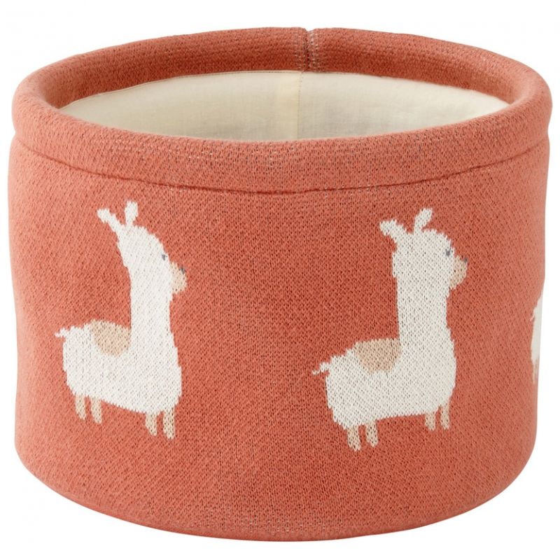 Panier de toilette corail lama Sacha (22 cm) Noukie's